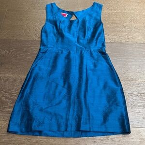 LaRoque Original Blue Shantung Fit & Flare Dress – Size M